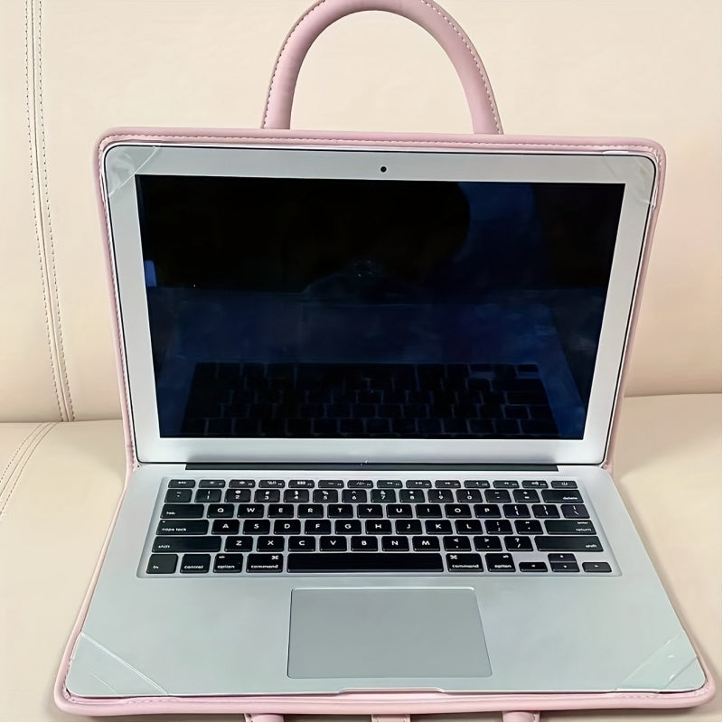 Pink Laptop Sleeve with 14-Inch or 16-Inch Size Labels, Portable Computer Carrying Cover for Compatible Devices, Office Commuting and Business Travel