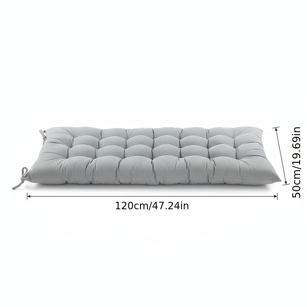 Tufted Rocking Chair Cushion, One-Piece Seat and Back Pad with Ties, 18.9 x 47 Inches for Compatible Recliner Seating in Five Color Options
