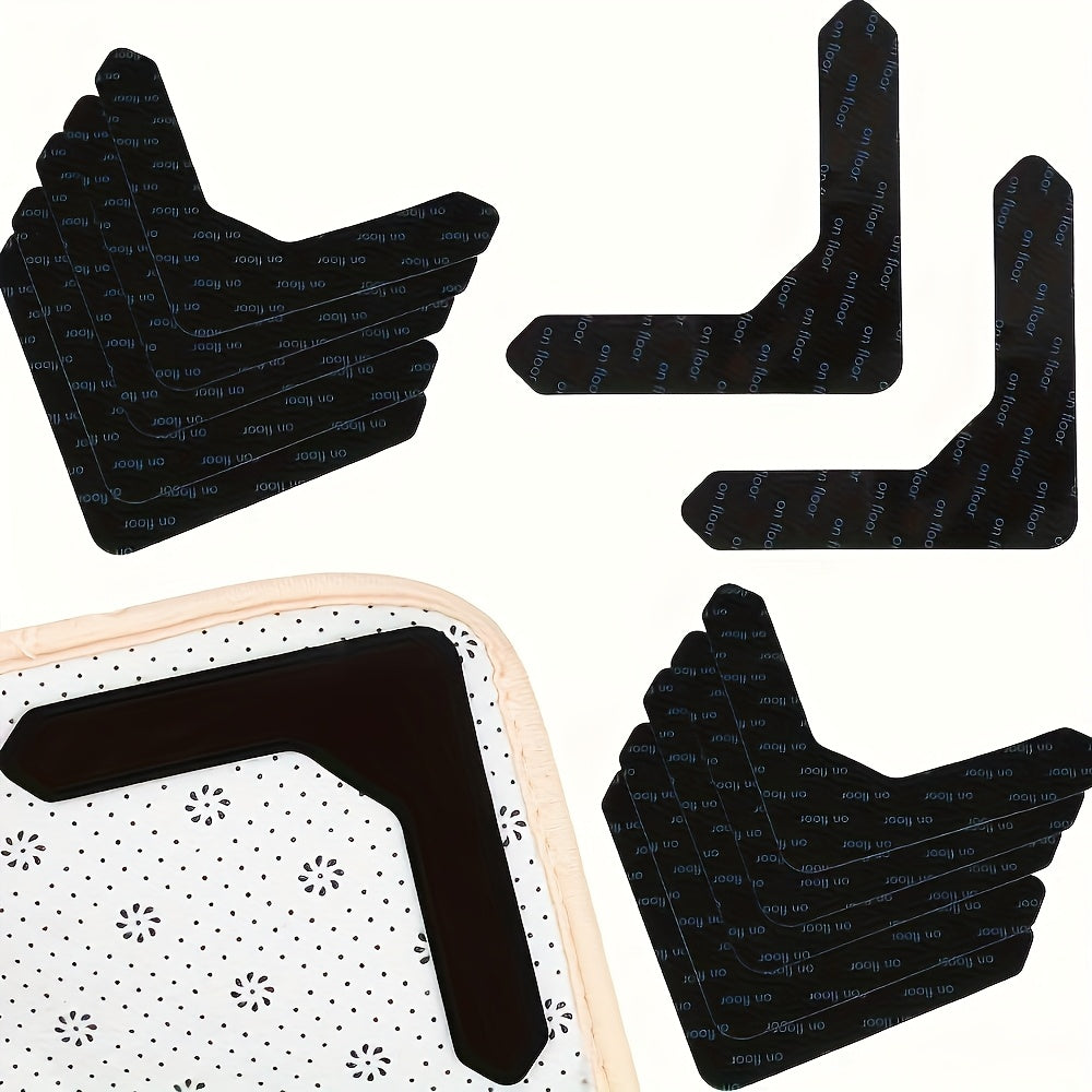 Reusable Carpet Gripper Stickers in 12 or 24 Piece Packs, Washable Adhesive Pads for Compatible Area Rugs, Sofa Cushions and Household Fabric Placement
