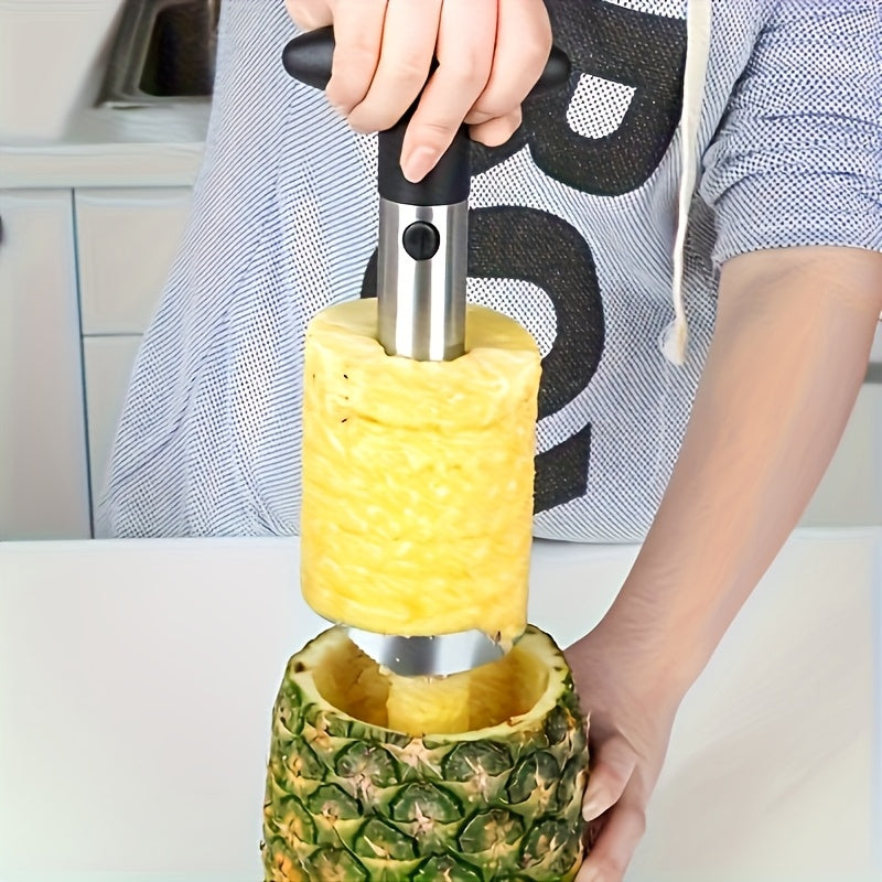 Pineapple Corer and Slicer with Listed Stainless Steel Design, Green Handle or Stainless Steel Options for Fresh Fruit Preparation and Home Kitchen Snacks