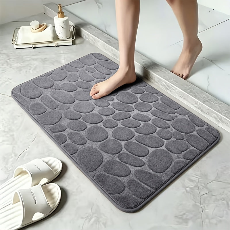 40x60cm Coral Velvet Bathroom Mat with PVC Backing, Machine-Washable Indoor Floor Rug in Seven Colors for Compatible Bathroom Entrances and Bedrooms