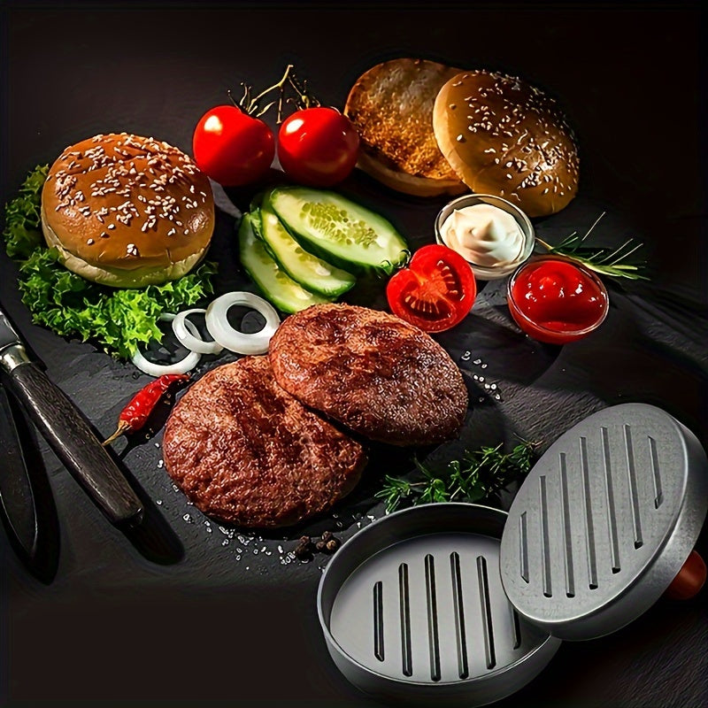 Burger Patty Press Set for Homemade Beef, Cheese and Vegetable Burgers, Two-Piece Selection for Kitchen Meal Prep and Backyard BBQ Patty Shaping