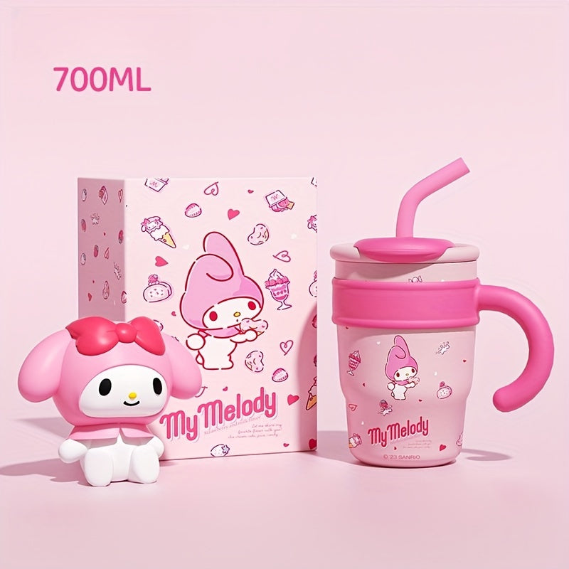 Hello Kitty Insulated Tumbler, Double-Wall 304 Stainless Steel Drinkware with 700ml and 1200ml Options and Named Character Styles for Hot and Cold Beverages