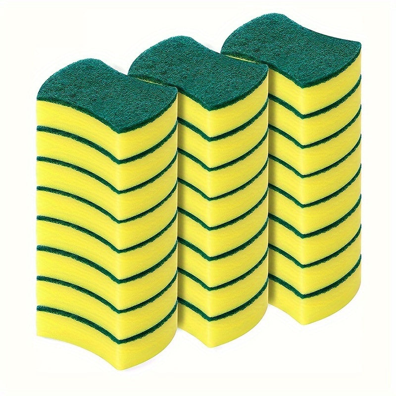 Melamine Foam Cleaning Sponges 8-Pack with Double-Sided Design for Compatible Kitchen and Bathroom Surfaces, Household Scrubbing Pads for Everyday Cleanup