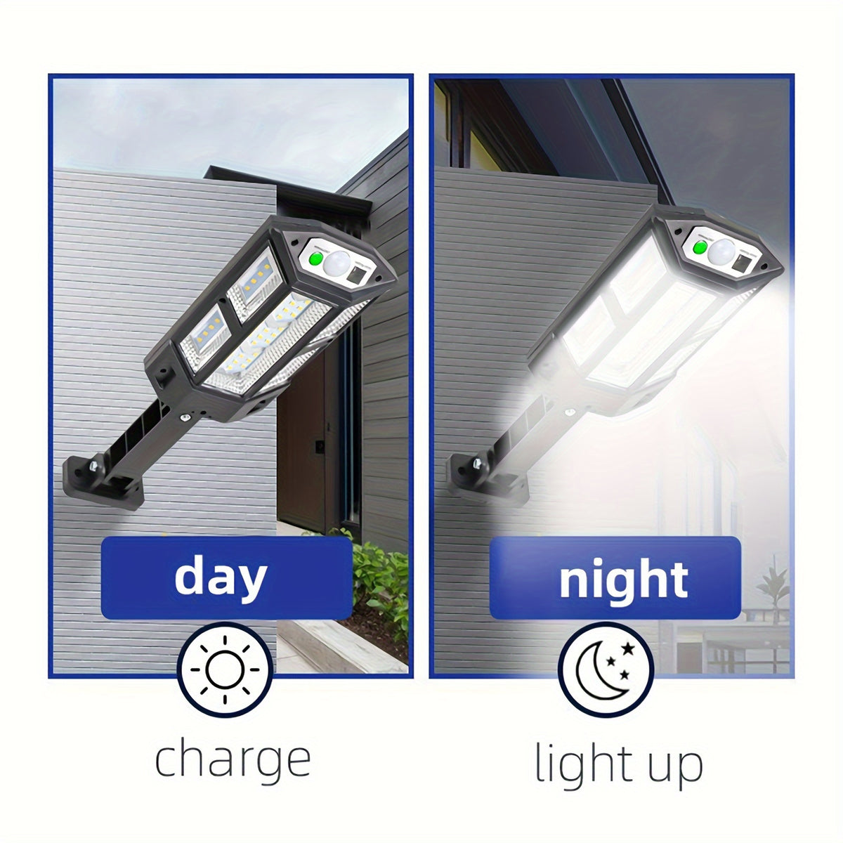6500K Solar LED Wall Light with Motion Sensor, Remote Control and 3 Lighting Modes, 3000mAh Battery, Black Single or 2-Pack Options for Garden and Yard