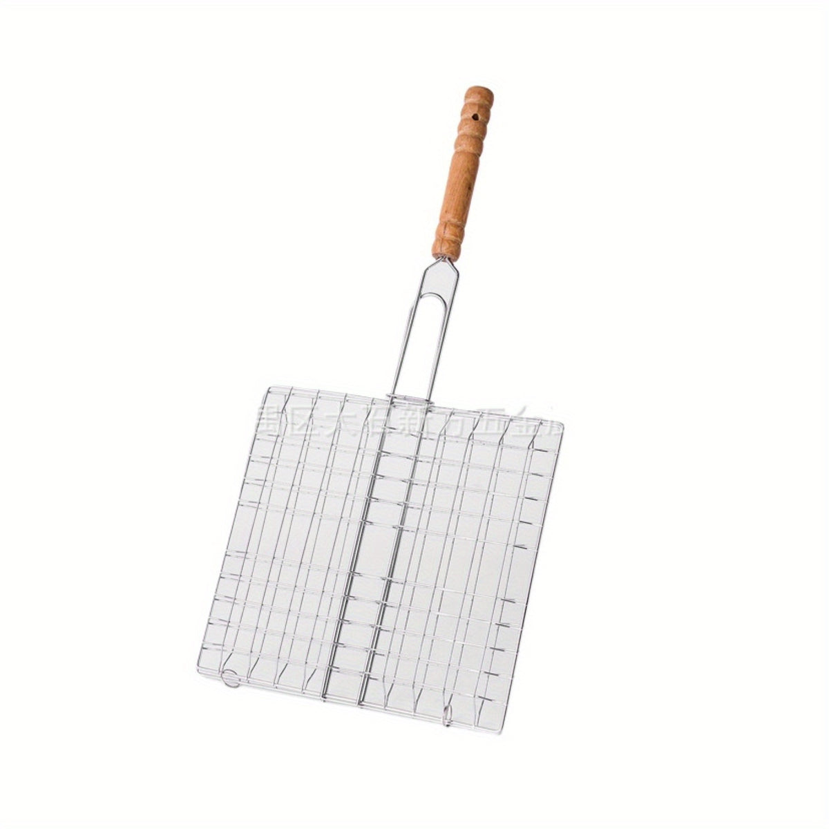 Barbecue Turning Basket for Meat, Steak, Shrimp and Vegetables, Single Metal Grill Accessory for Backyard Cookouts, Picnic Meals and Camping Cooking
