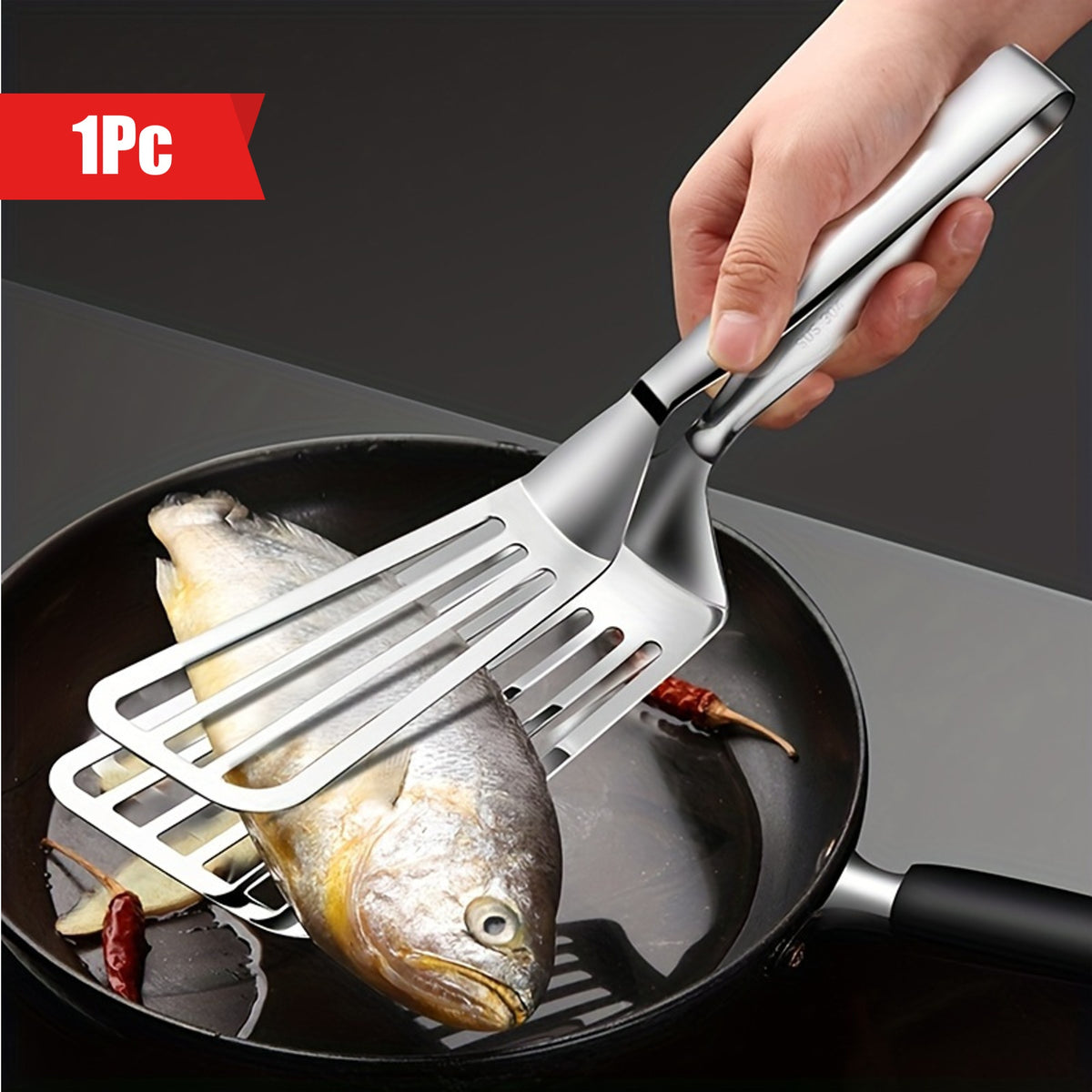 Stainless Steel Serving Tongs in 1- or 2-Piece Options, Multipurpose Kitchen Utensils for Buffet Salads, Bread, Fish, Steak and Dessert Presentation
