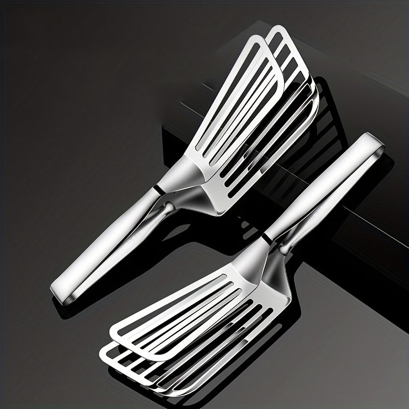 Stainless Steel Serving Tongs in 1- or 2-Piece Options, Multipurpose Kitchen Utensils for Buffet Salads, Bread, Fish, Steak and Dessert Presentation