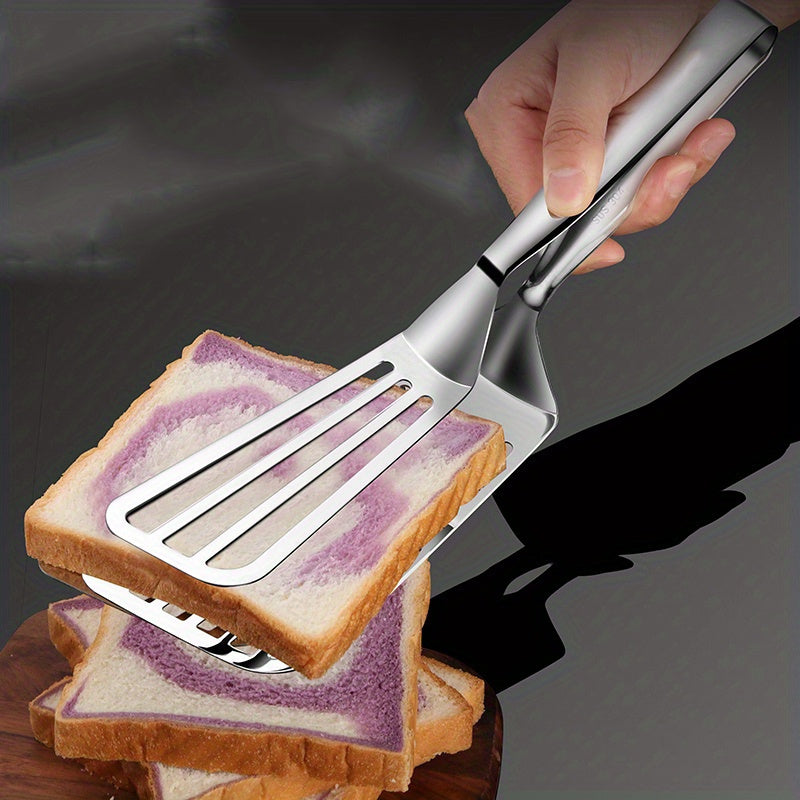 Stainless Steel Serving Tongs in 1- or 2-Piece Options, Multipurpose Kitchen Utensils for Buffet Salads, Bread, Fish, Steak and Dessert Presentation