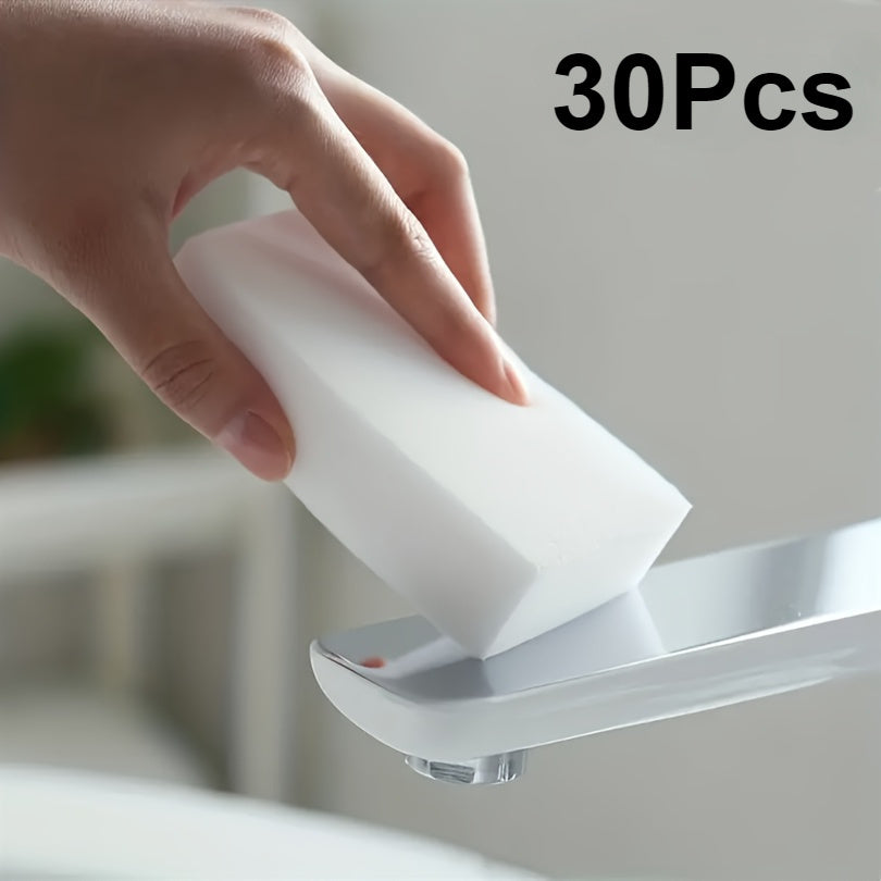 Bulk Foam Sponge Eraser Pads, 30 or 120 Piece Cleaning Packs with 10 x 6 x 2 cm Blocks for Compatible Kitchen, Bathroom and Household Surfaces