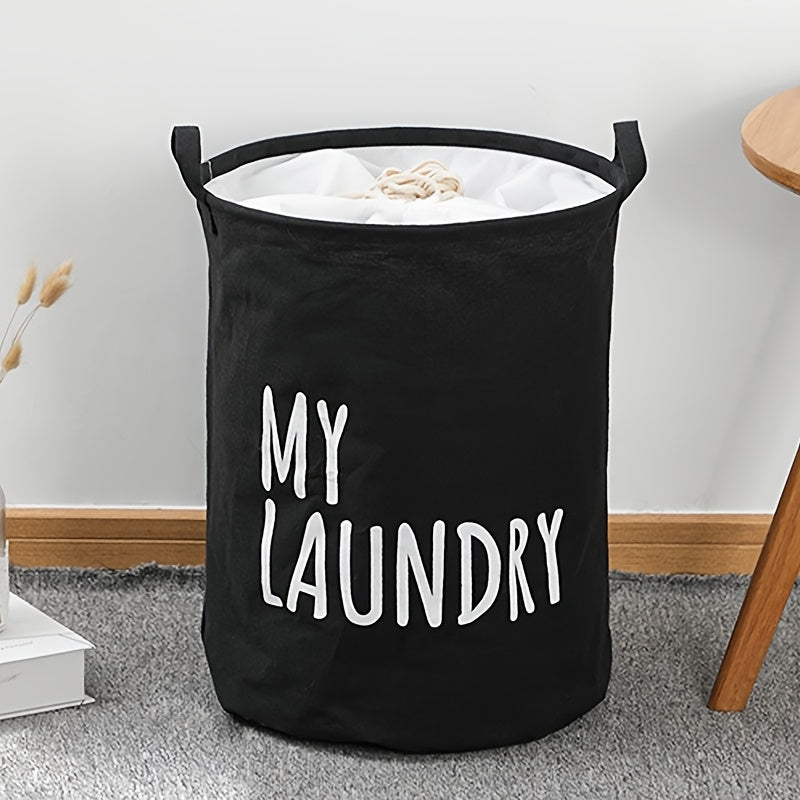 Half-Ring Handle Laundry Basket, Foldable Fabric Clothes Hamper in 16.64, 21.66 or 25.1 gal Options for Bedroom and Laundry Room Organization