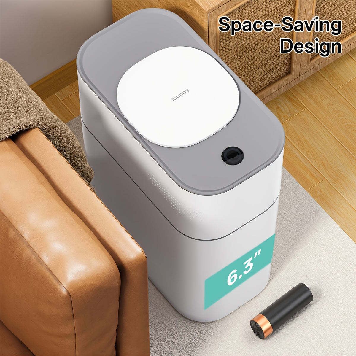 Motion Sensor Trash Can with Automatic Touchless Lid, Listed 4-Gallon Bin with Small Lid or Large Lid Options for Kitchen, Bathroom, Bedroom and Office