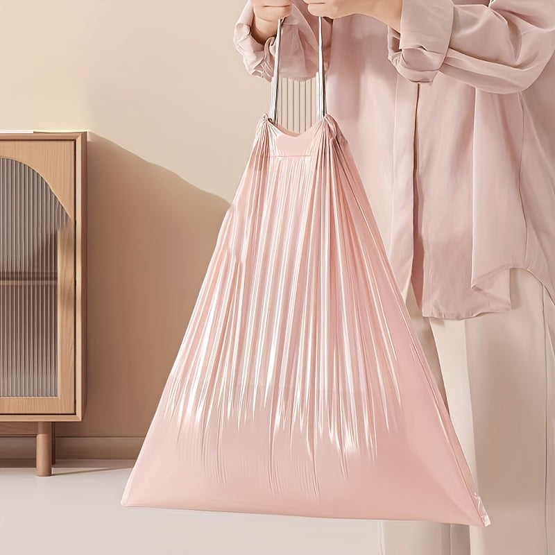 4 Gallon Drawstring Trash Bags, 98-Count Small Plastic Wastebasket Liners in White, Pink, Red or Purple for Bathroom, Bedroom and Office Cleanup
