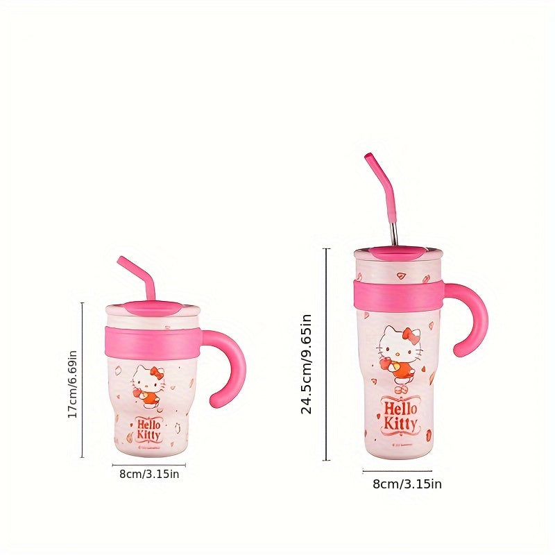 Hello Kitty Insulated Tumbler, Double-Wall 304 Stainless Steel Drinkware with 700ml and 1200ml Options and Named Character Styles for Hot and Cold Beverages