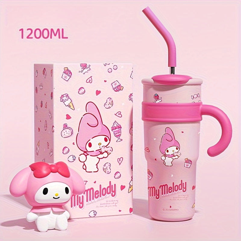 Hello Kitty Insulated Tumbler, Double-Wall 304 Stainless Steel Drinkware with 700ml and 1200ml Options and Named Character Styles for Hot and Cold Beverages