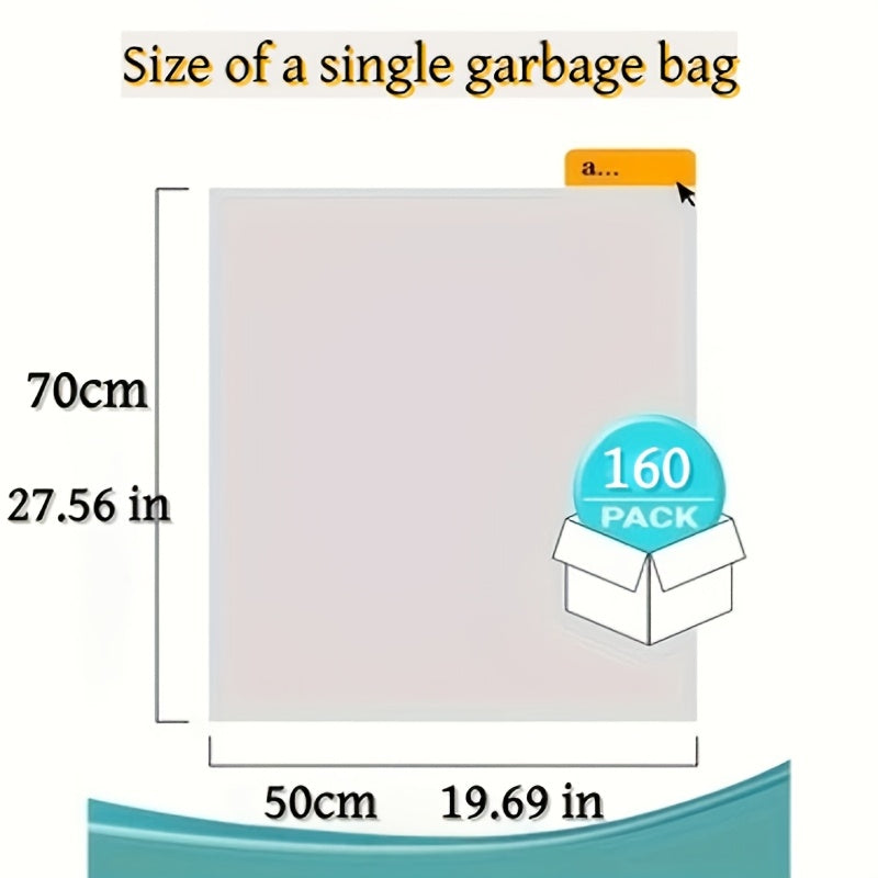 Lemon Mint Scented Trash Bags, 160-Count Box with 2 Rolls and Drawstring Closures, Disposable Household Garbage Liners with Listed Tear-Resistant Design