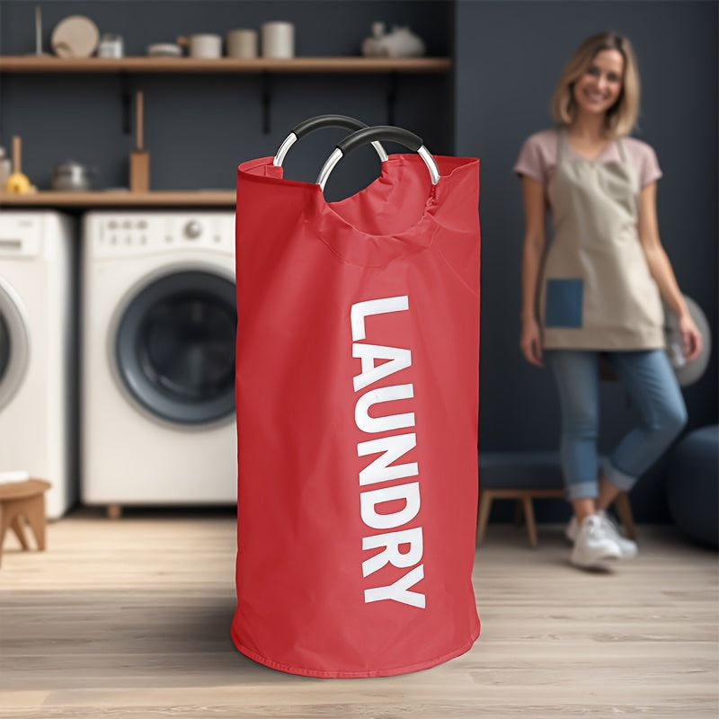 Half-Ring Handle Laundry Basket, Foldable Fabric Clothes Hamper in 16.64, 21.66 or 25.1 gal Options for Bedroom and Laundry Room Organization