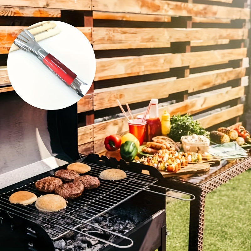 Stainless Steel Food Tongs, Single Kitchen Clip for Bread and Steak Handling, Hot Pot Serving and Barbecue Meal Preparation at Home or Outdoor Cookouts