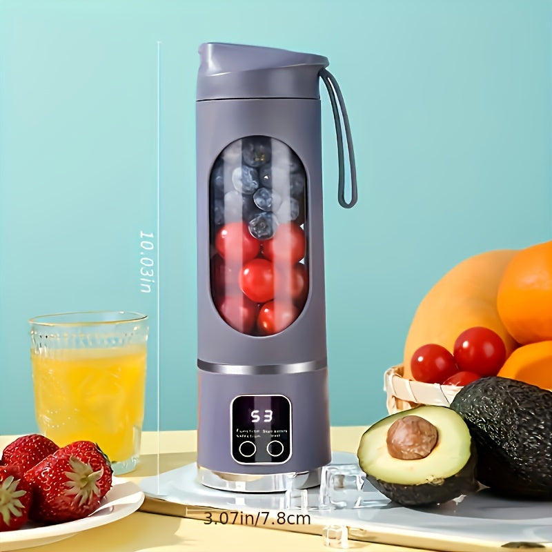 Portable USB-Rechargeable Blender for Fruit and Vegetable Drinks or Milkshakes, Compact Personal Blending Design in White, Green or Purple Options