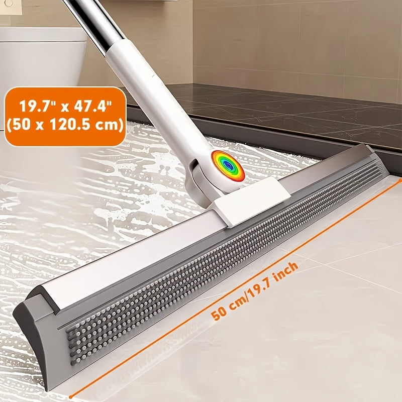 Pet Hair Removal Floor Broom, Long-Handle Household Cleaning Tool with 30cm, 40cm or 50cm Size Labels for Compatible Tile, Carpet and Everyday Room Cleanup