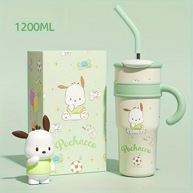 Hello Kitty Insulated Tumbler, Double-Wall 304 Stainless Steel Drinkware with 700ml and 1200ml Options and Named Character Styles for Hot and Cold Beverages