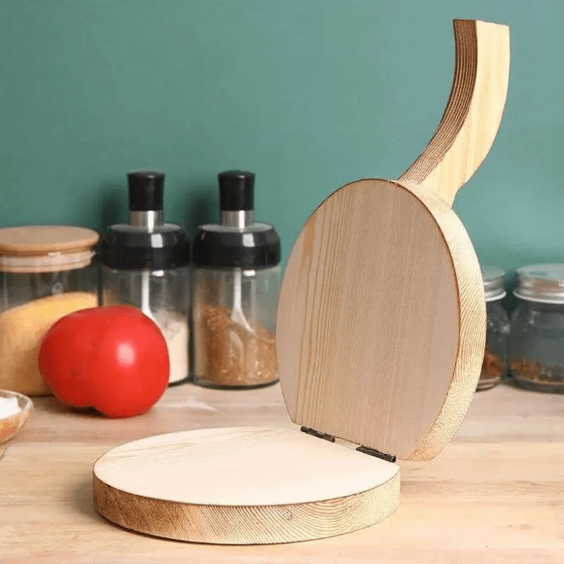 Wooden Dough Press for Dumpling Preparation, Manual Solid Wood Kitchen Tool for Homemade Noodle, Steamed Bun and Meat Pastry Dough, Burning Color Option