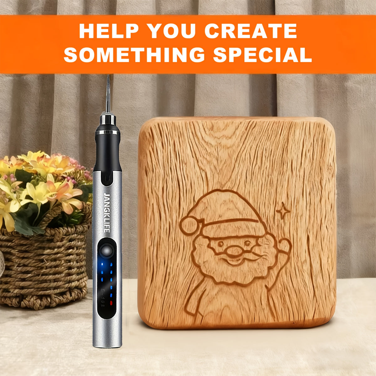 Cordless Rotary Engraving Pen with Adjustable Speed, Rechargeable Battery and 2.35mm Chuck, Silvery Compact Tool for Small Wood Crafts, Sanding and Polishing