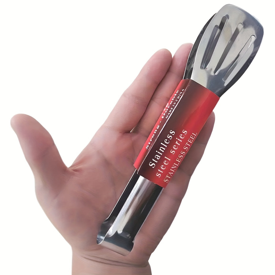 Stainless Steel Food Tongs, Single Kitchen Clip for Bread and Steak Handling, Hot Pot Serving and Barbecue Meal Preparation at Home or Outdoor Cookouts