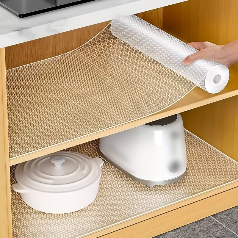 White Drawer Liner Roll, 11.81 x 39.37 Inches, Washable Oil-Resistant Anti-Slip Mat for Compatible Cabinets, Drawers and Shoe Cabinet Organization