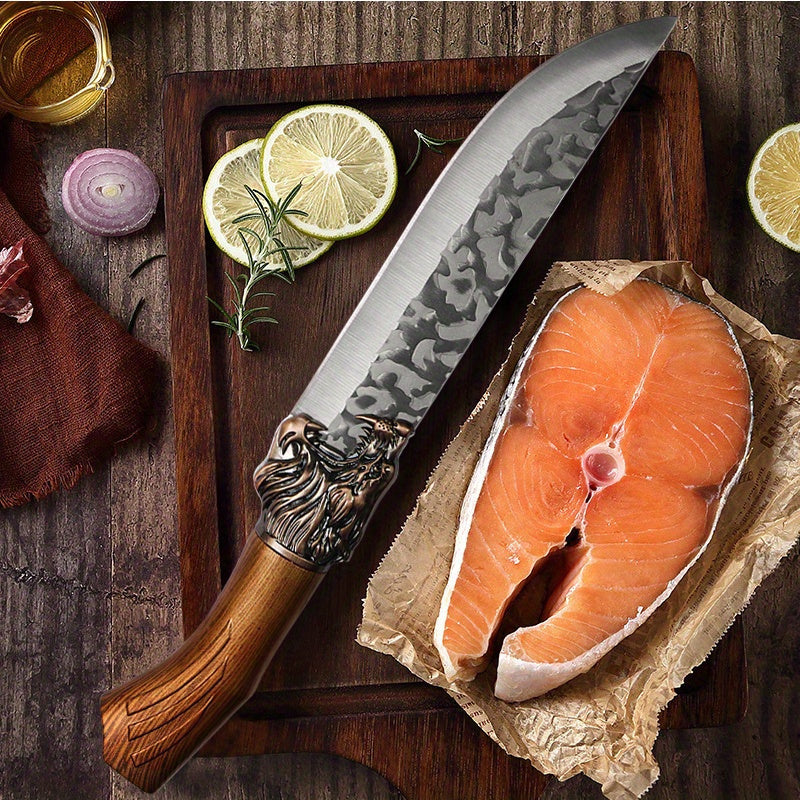 Kitchen Chef Knife Set for Everyday Food Preparation, Listed 5Cr15MoV Steel Blades with PP Handles in Black 3- or 6-Piece and Brown 7-Piece Options