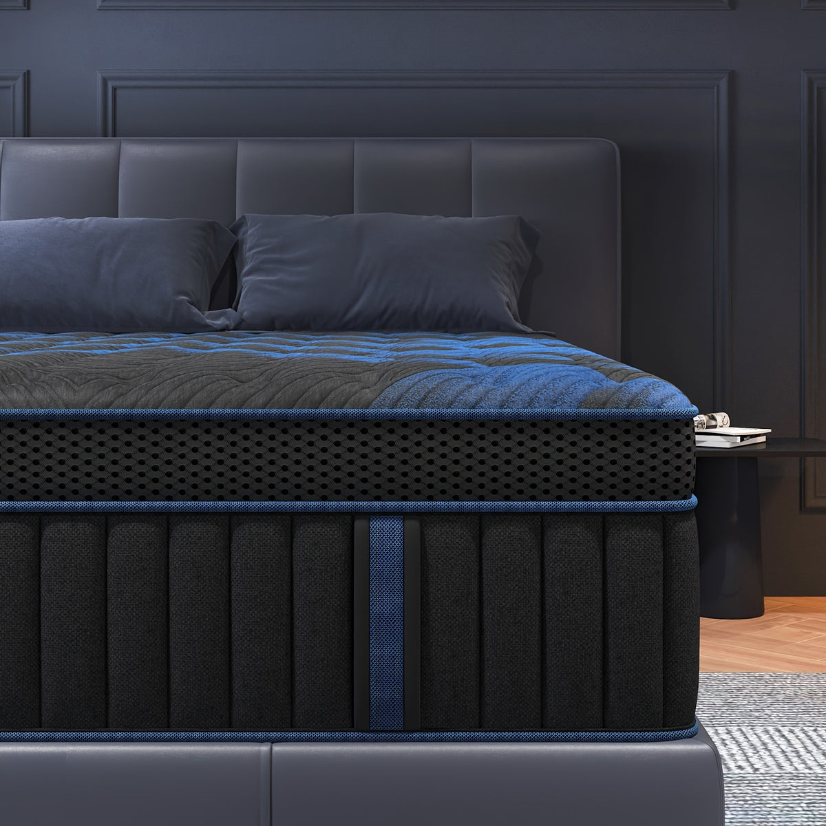 Pocket Spring Hybrid Mattress with Gel Memory Foam and Euro Top, Medium Firm 12 or 14 Inch Models with Twin, Full, Queen and King Size Selections