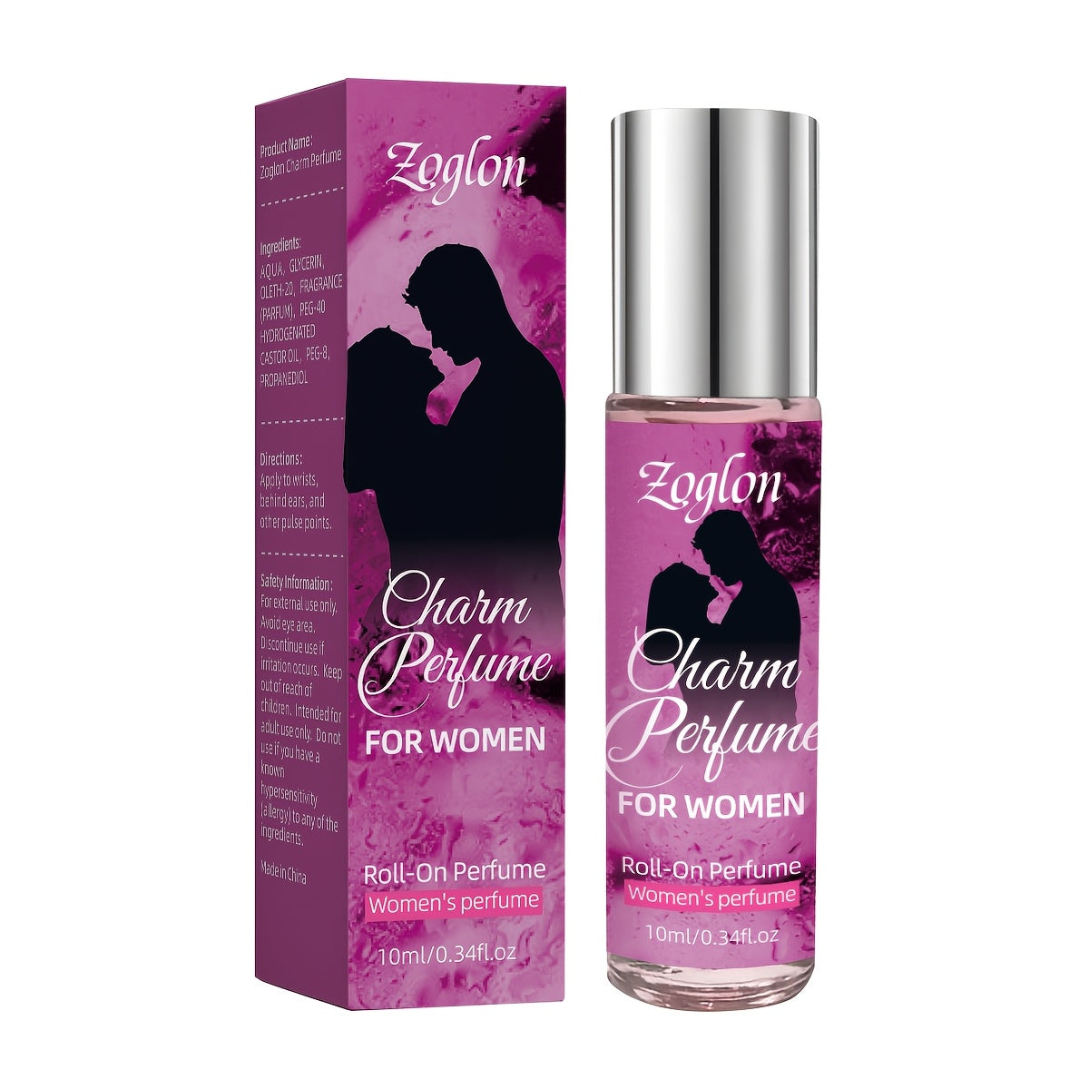 Roll-On Perfume for Women, 10ml Alcohol-Free Fragrance with Pear, Jasmine and Vanilla Notes, Floral Fruity Rollerball for Everyday Wear and Gifts