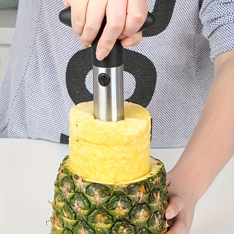 Pineapple Corer and Slicer with Listed Stainless Steel Design, Green Handle or Stainless Steel Options for Fresh Fruit Preparation and Home Kitchen Snacks