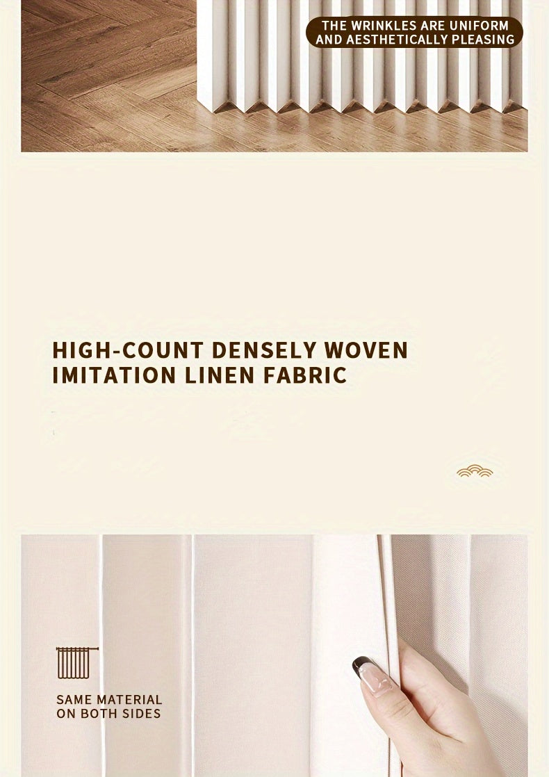 Accordion Door Curtain in Polyester with Hooks and Storage Straps, Foldable Room Divider Panel in Four Colors and Two Unfolded Sizes for Home Interiors
