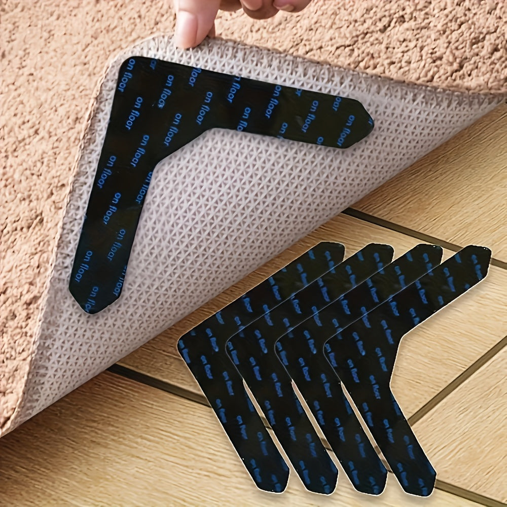 Reusable Carpet Gripper Stickers in 12 or 24 Piece Packs, Washable Adhesive Pads for Compatible Area Rugs, Sofa Cushions and Household Fabric Placement