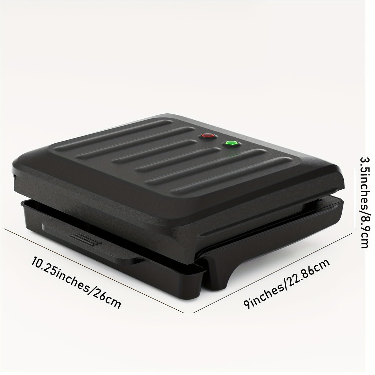 Six-Slot Electric Hot Dog Maker, Nonstick Sausage Grill with Grease Drip Tray, Power and Ready Indicator Lights, Cord Storage for Breakfasts and Snacks