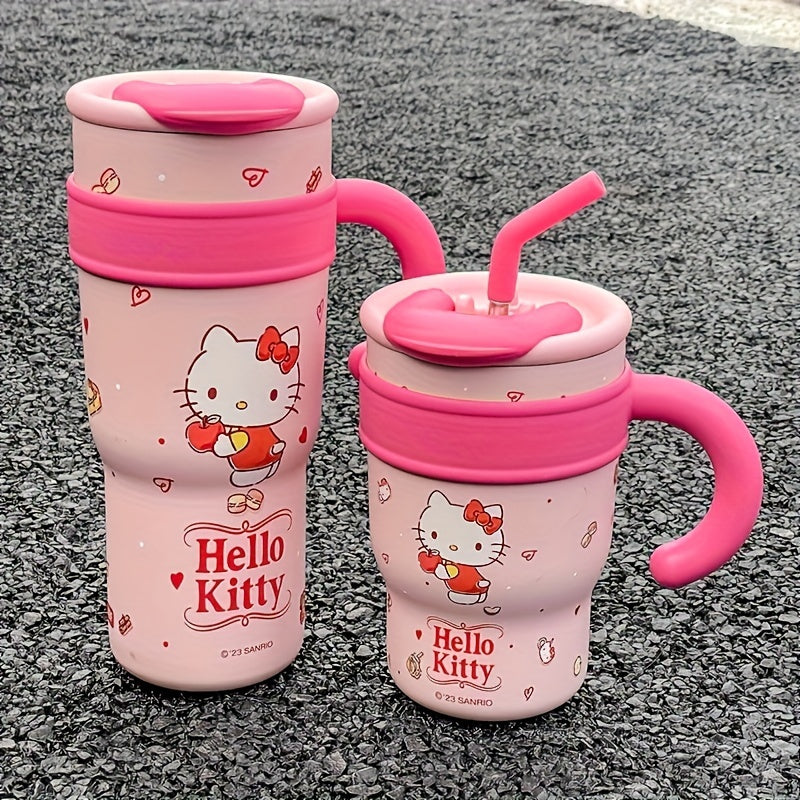 Hello Kitty Insulated Tumbler, Double-Wall 304 Stainless Steel Drinkware with 700ml and 1200ml Options and Named Character Styles for Hot and Cold Beverages