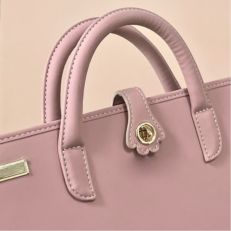 Pink Laptop Sleeve with 14-Inch or 16-Inch Size Labels, Portable Computer Carrying Cover for Compatible Devices, Office Commuting and Business Travel
