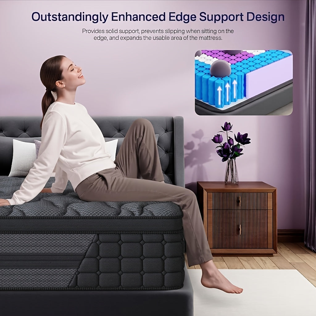 European Top Gel Memory Foam Mattress with Listed Medium Firm Feel, 8, 10, 12 and 14-Inch Model Options in Twin, Full, Queen and King Sizes