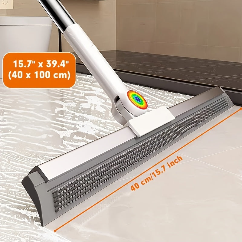 Pet Hair Removal Floor Broom, Long-Handle Household Cleaning Tool with 30cm, 40cm or 50cm Size Labels for Compatible Tile, Carpet and Everyday Room Cleanup