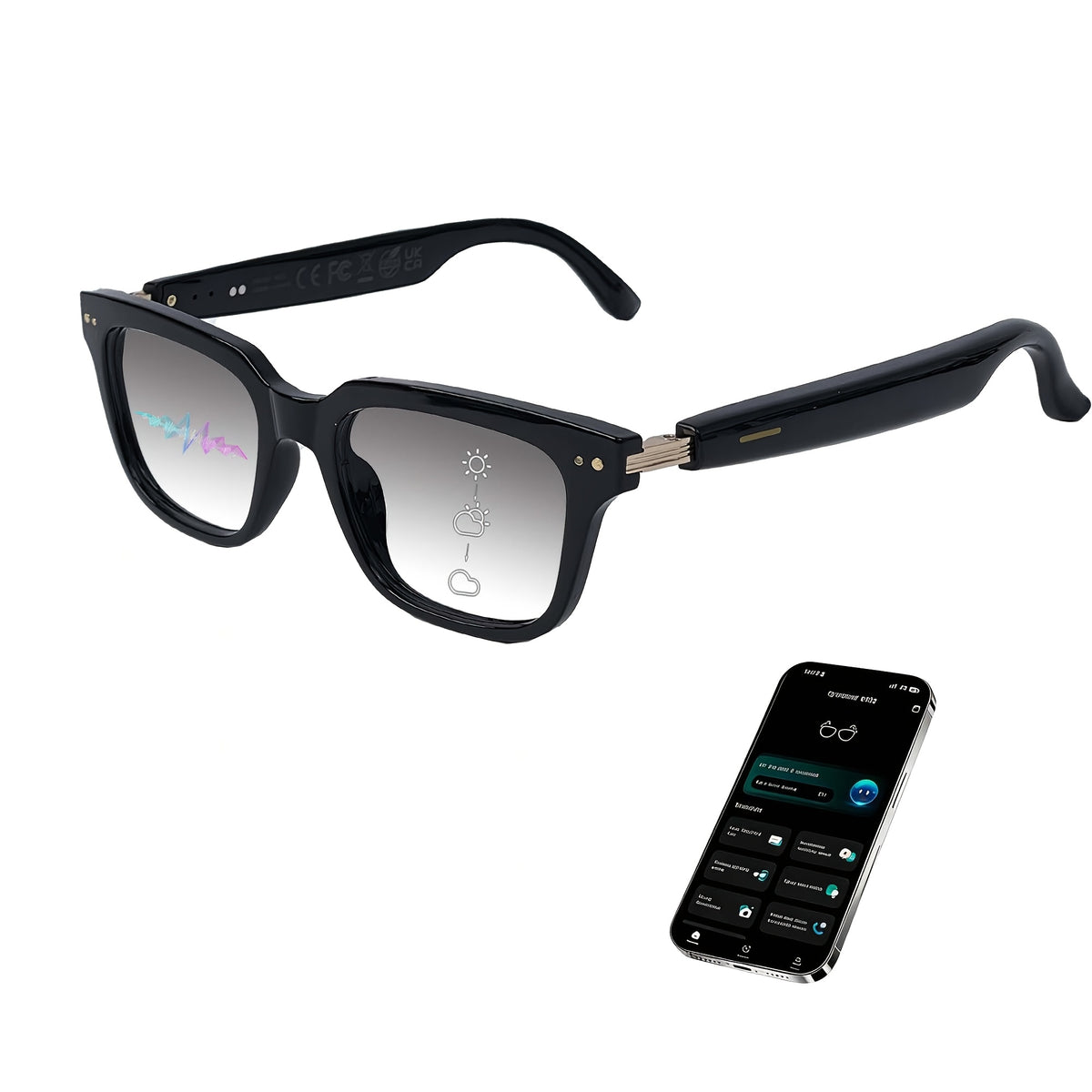 Audio Translation Glasses with Listed 160-Language Translation, GPT Chat, Music and Calls, Photochromic, Color-Changing and Anti-Blue Light Lens Options