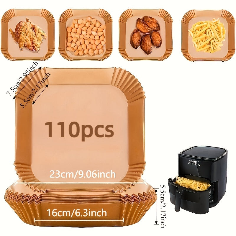 Air Fryer Parchment Paper Liners in 55, 220 or 440-Piece Packs, Nonstick Cooking Paper for Compatible Basket Cooking, Oven Baking and Meal Prep