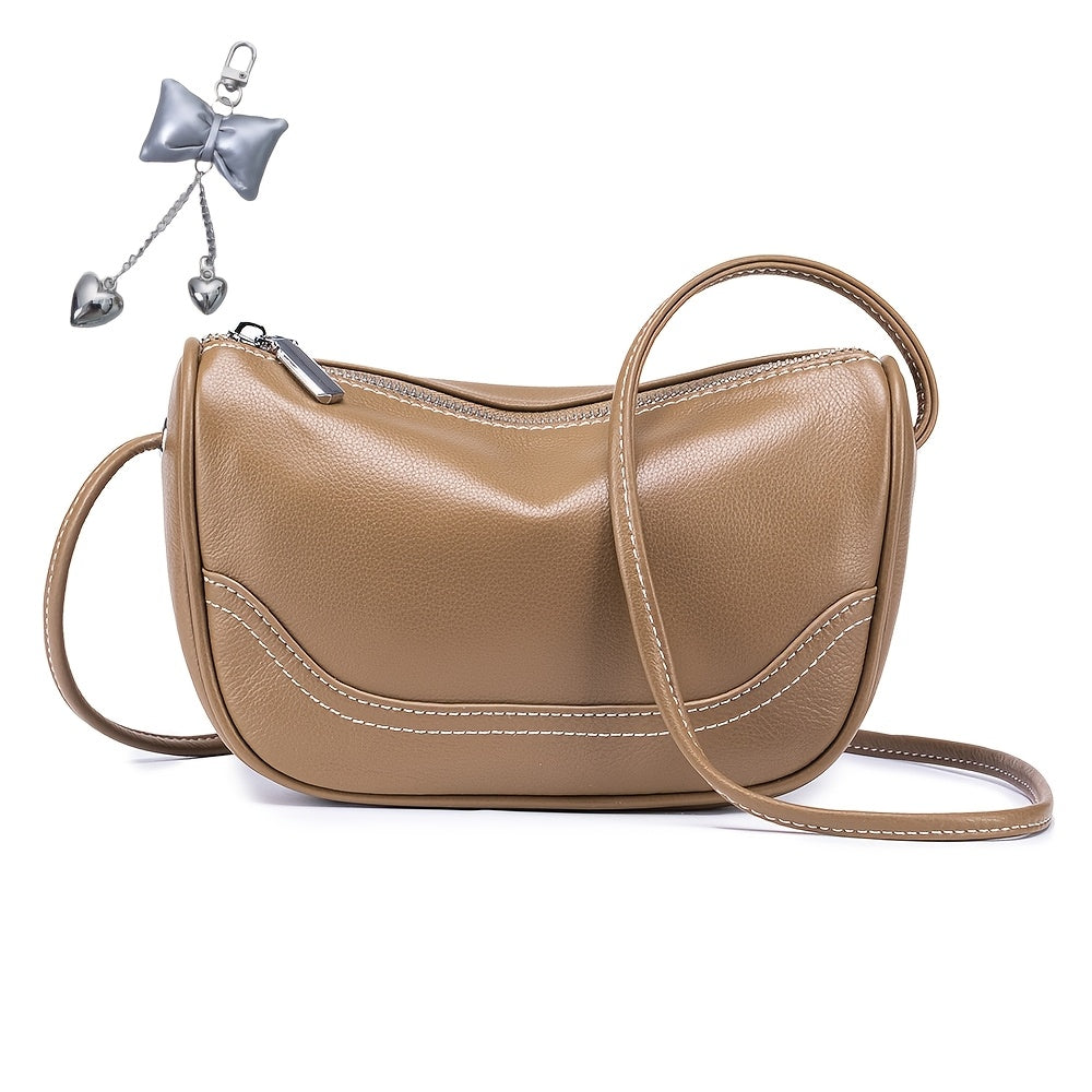 Leather Organizer Crossbody Bag with Listed Smartphone Pockets, Everyday Handbag Purse in Thirteen Color and Style Options for Errands and Travel