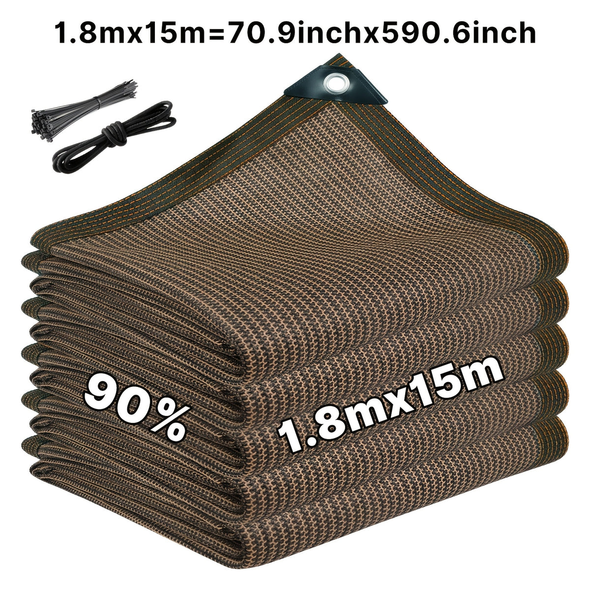 Balcony Privacy Screen for Deck Railings and Outdoor Fences, Green, Brown or Black with Two Size Options, Listed 33ft Rope and Zip Ties for Patio Screening