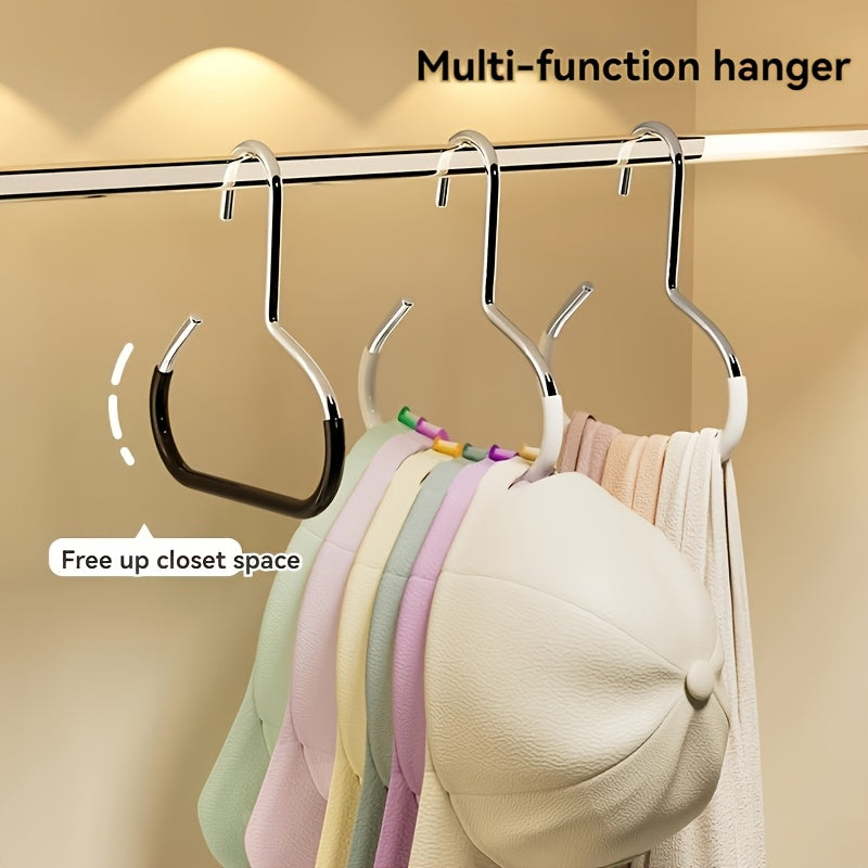 Wardrobe Hat Storage Hanger with Listed Eight-Hat Capacity, Hanging Baseball Cap Organizer for Home Closets and Dorm Rooms in Black or 1pair-white Options
