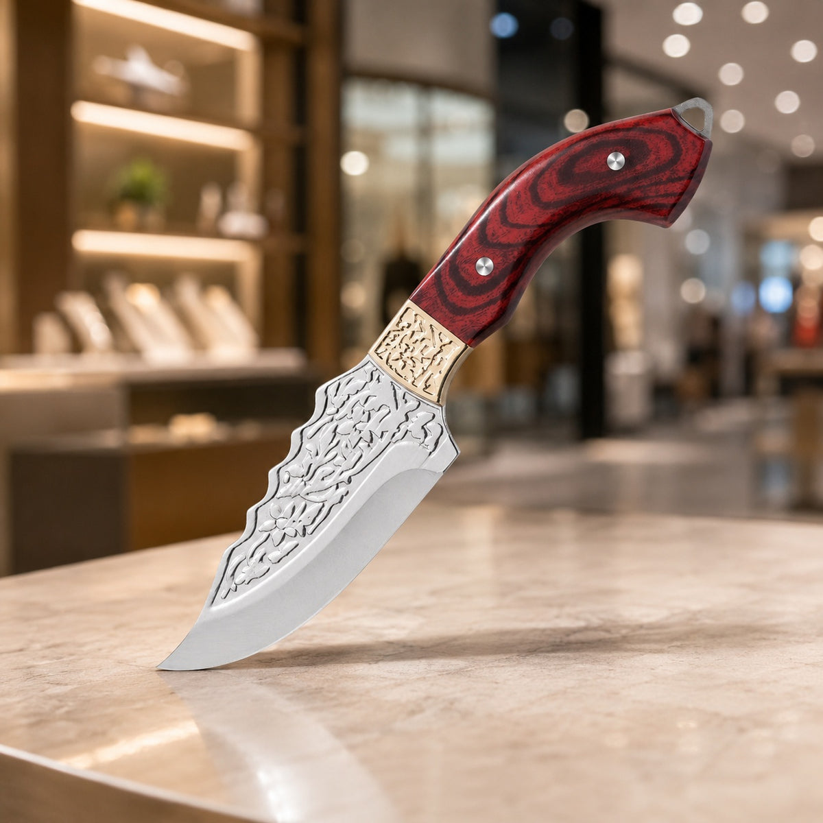 Assorted Cooking Knife Selection with Listed Protective Sheaths, Model A-H Options for Home Kitchen Food Preparation, BBQ and Outdoor Meal Prep