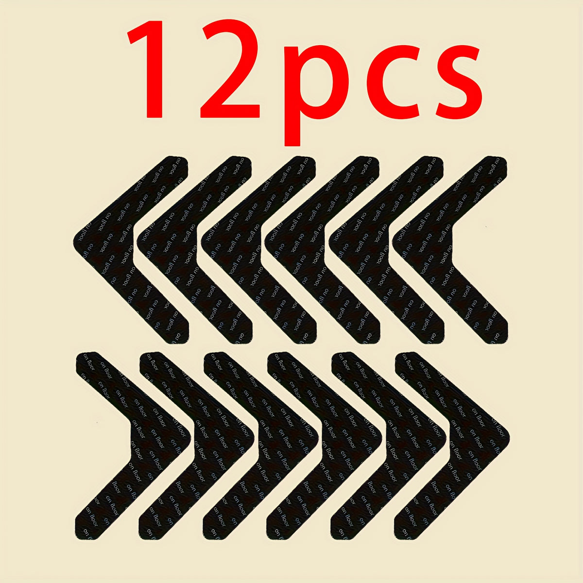 Reusable Carpet Gripper Stickers in 12 or 24 Piece Packs, Washable Adhesive Pads for Compatible Area Rugs, Sofa Cushions and Household Fabric Placement