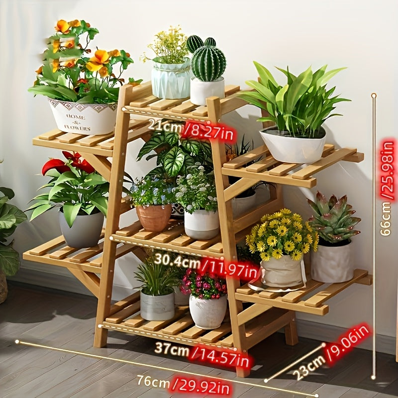 Floor-Standing Plant Stand with 7 Floors or 9 Floors Options, Multi-Tier Pot Storage Rack for Compatible Succulents, Vines and Living Room Plant Displays