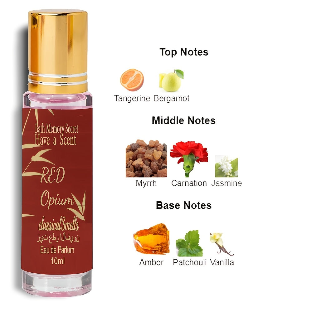 Vanilla Musk Perfume Oil for Women, Red Opium Scent Selection with Listed 15% Concentration and Alcohol-Free Floral Fragrance for Everyday Personal Wear
