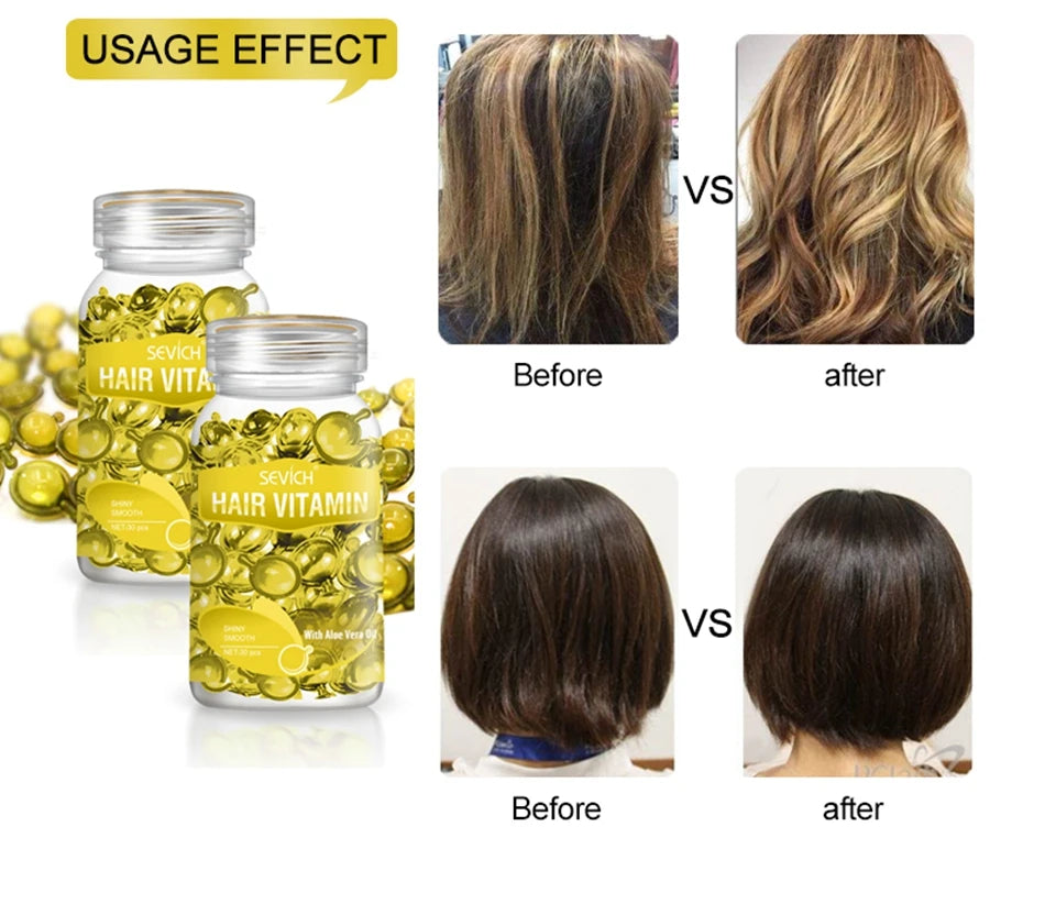 Sevich Hair Oil Capsule Set with Nine Cosmetic Hair Care Option Labels, Three-Piece Set Reference for Conditioning Routines and Soft, Shiny Hair Styling